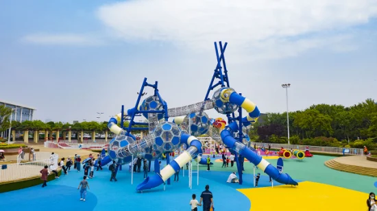 TUV 標準ボールタワー遊び場遊園地機器幼稚園プラスチックおもちゃ子供ゲームウォーターパークスライドプレイセット屋外遊具